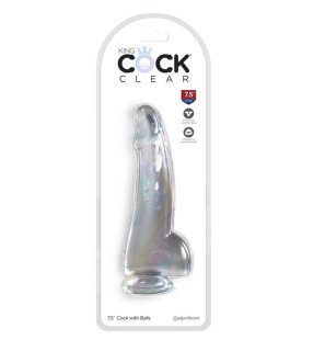 Transparenter Dildo mit Hoden, 15,2 cm – Bild 2