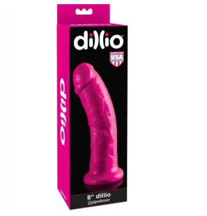 DILLIO pink dildo, 20,32 cm, with suction cup – image 2