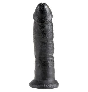 Czarne realistyczne dildo 22,9 cm King Cock – zdjęcie 1