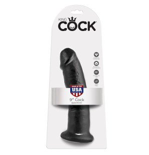 Schwarzer realistischer Dildo 22,9 cm von King Cock – Bild 2