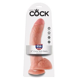 Realistic dildo 22,9 cm KING COCK for intimate wellness – image 2