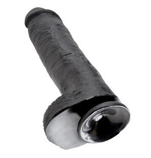 Realistischer Dildo, 28 cm, von KING COCK in Schwarz – Bild 2