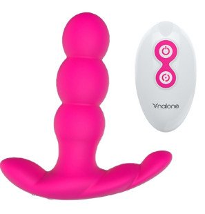 NALONE anale parelvibrator met afstandsbediening 125 mm zwart – foto 2