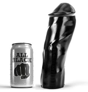 Realistyczne dildo 20 cm All Black zapewniające komfort analny – zdjęcie 1