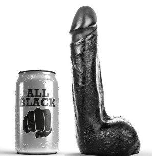 Dildo anal réaliste noir 20 cm en TPR souple – photo 1