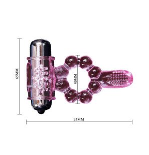 BAILE vibrating silicone penis ring with 10 rhythms and tongue – image 8