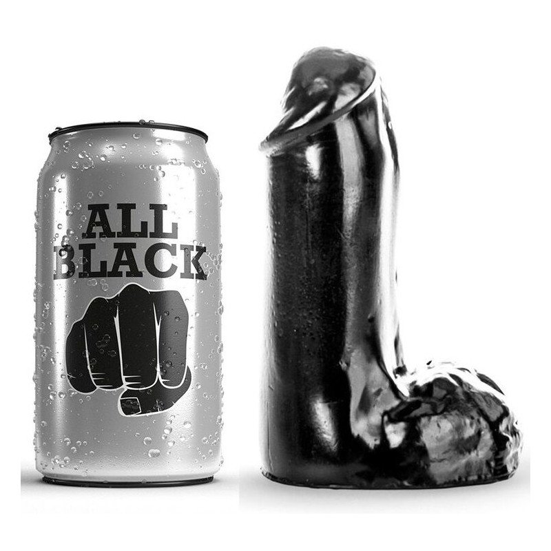 Realistischer Dildo 13 cm All Black für Anfänger – Bild 1