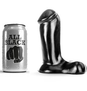 Gode réaliste 14 cm avec base large All Black – photo 1