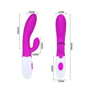 Pretty Love Alvis vibrator with clitoral stimulator, 20 cm – image 6