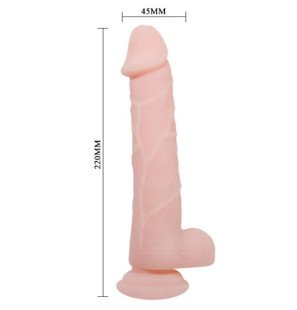 Gode réaliste avec ventouse et texture 22 cm – photo 4