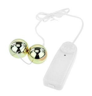 Gold Chinese Balls Vibrator Baile 3,2 cm – image 1