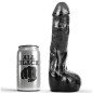 Gode anal réaliste All Black 20 cm à texture ondulée – photo 1