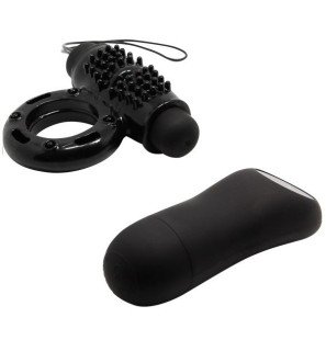 BAILE vibrating penis ring with remote control – black – image 1