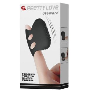 Pretty Love wibrująca nakładka na palec do stymulacji punktowej, czarna – zdjęcie 8