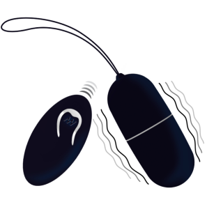 Black Remote-Controlled Vibrating Egg 32 mm – image 1