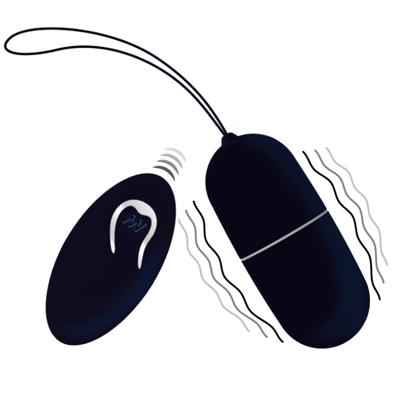 Black Remote-Controlled Vibrating Egg 32 mm – image 1