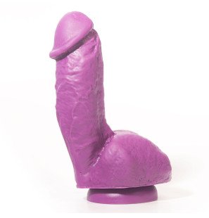 Elian realistischer Dildo mit Saugnapf, lila, 17,5 cm – Bild 1