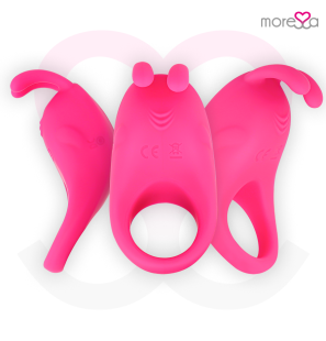 MORESSA Brad Rechargeable Silicone Penis Ring Pink 39 mm – image 3