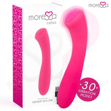 MORESSA Celso oplaadbare siliconen duo massager van 16 cm