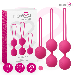 MORESSA Osian Set mit Silikon-Vaginalkugeln in Rosa – Bild 2