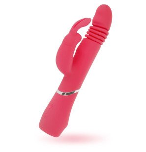Wibrator rotacyjny z silikonu, różowy, 34 mm – zdjęcie 1