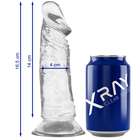X RAY Transparent Realistic Dildo 16,5 cm with Suction Cup – image 1