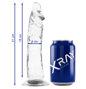 X RAY Transparent Realistic Dildo 21 cm with Suction Cup Base – image 1