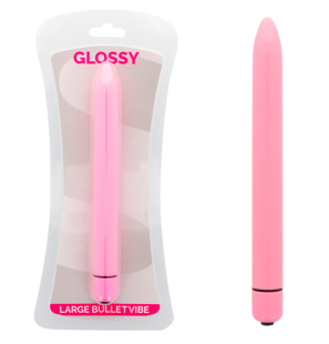 Vibromasseur rose fin GLOSSY 18 mm – photo 1
