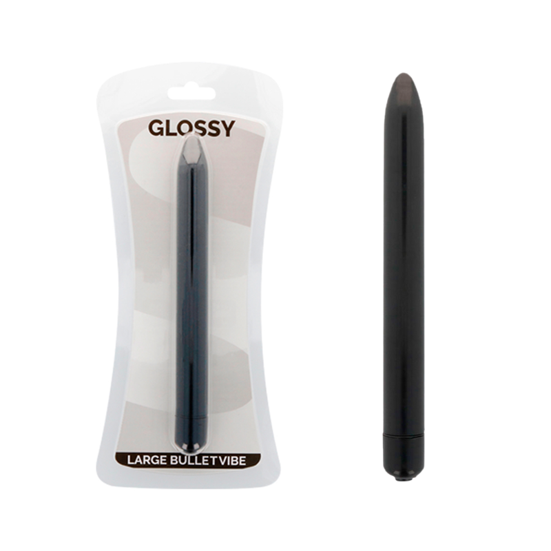 GLOSSY slim black vibrator 18 mm – image 1 GLOSSY slim black vibrator 18 mm – image 1