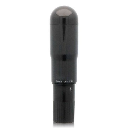 Glossy zwarte zakvibrator 25 mm – compacte vibrator
