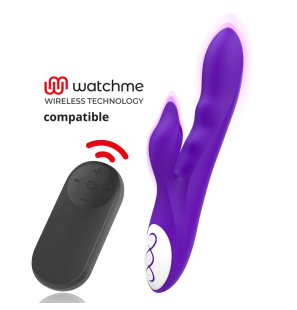 Violetter Vibrator mit WatchMe-Fernbedienung von Galatea, 21 cm – Bild 1