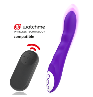 Vibromasseur violet de 21 cm avec télécommande WatchMe – photo 1