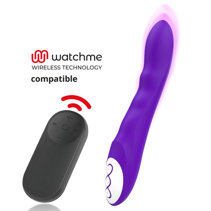 Vibromasseur violet de 21 cm avec télécommande WatchMe – photo 1 Vibromasseur violet de 21 cm avec télécommande WatchMe – photo 1