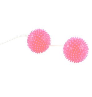 Roze getextureerde vaginale balletjes Baile 3,6 cm – foto 2