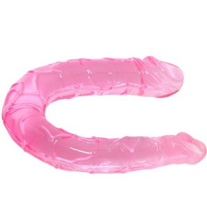 Podwójne dildo 30,5 cm w kolorze różowym – zdjęcie 2