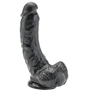 Get Real realistische dildo 20,5 cm met zwarte testikelen – foto 1