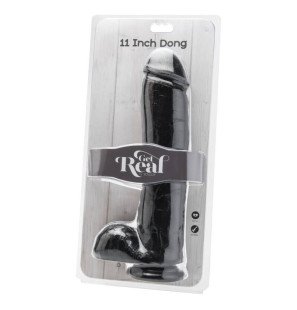 Get Real realistischer Dildo 28 cm mit schwarzen Hoden – Bild 2