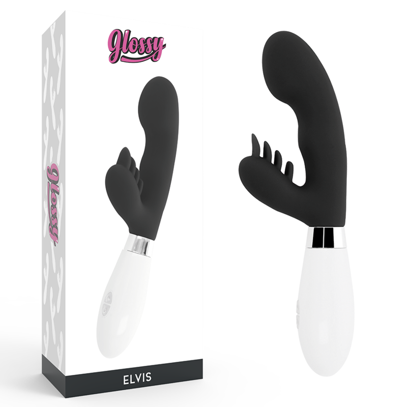 GLOSSY Black Rabbit Vibrator, 12 cm – image 1 GLOSSY Black Rabbit Vibrator, 12 cm – image 1