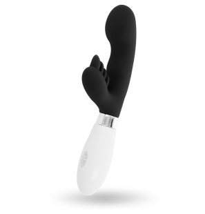 GLOSSY Black Rabbit Vibrator, 12 cm – image 4