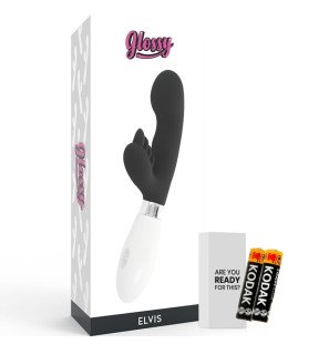 GLOSSY Black Rabbit Vibrator, 12 cm – image 5