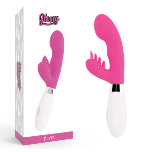 GLOSSY Pink Rabbit Vibrator Elvis 12 cm – image 1