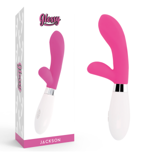 GLOSSY vibromasseur lapin rose 12 cm à base d’eau – photo 1