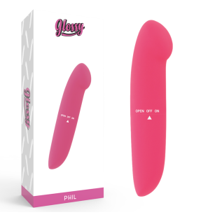 GLOSSY rosa Vibrator 13 cm – Bild 1