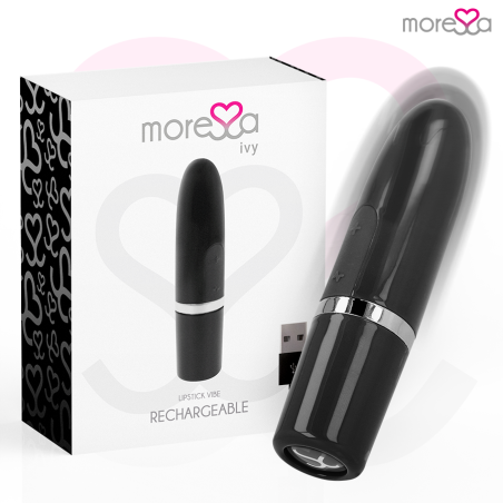 MORESSA Ivy Travel lipstimulator massager zwart 22 mm