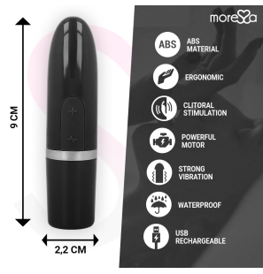 MORESSA Ivy Travel Lip Stimulator Massager, Black, 22 mm – image 4