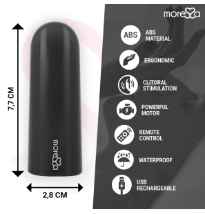 MORESSA Nix vibrator with remote control, black – image 4