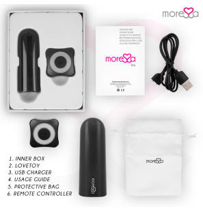MORESSA Nix vibrator with remote control, black – image 6