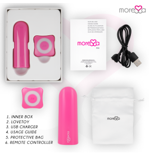 Vibromasseur multi-modes MORESSA rose avec télécommande – photo 6