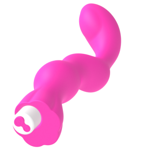 Vibromasseur rose pour point G en caoutchouc, pour une stimulation ciblée – photo 2