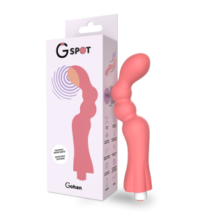 G-Spot Gohan vibrator for targeted stimulation in light red – image 1